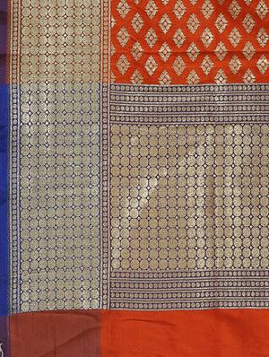 orange pure silk dupatta - 11600856 - Standard Image - 3