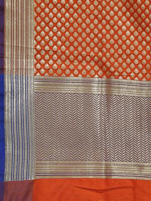 orange pure silk dupatta - 11600861 - Standard Image - 3