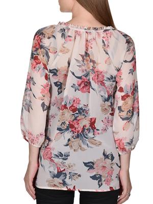 pink georgette regular top - 11601804 - Standard Image - 3