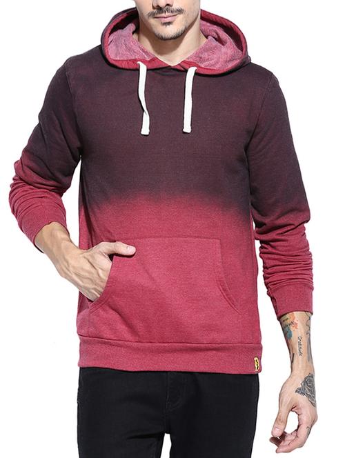 red ombre cotton sweatshirt - 11614421 - Standard Image - 1