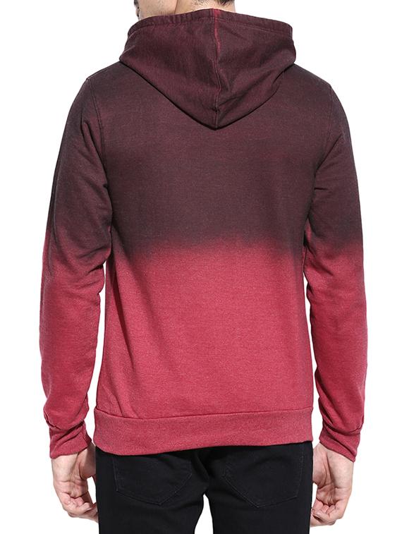 red ombre cotton sweatshirt - 11614421 - Zoom Image - 3