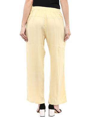 beige rayon trouser - 11656156 - Standard Image - 3