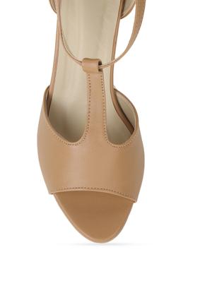 beige faux leather sandals - 1166381 - Standard Image - 3