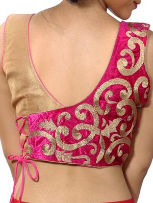 gold and pink silk blend brocade blouse - 11665096 - Standard Image - 3