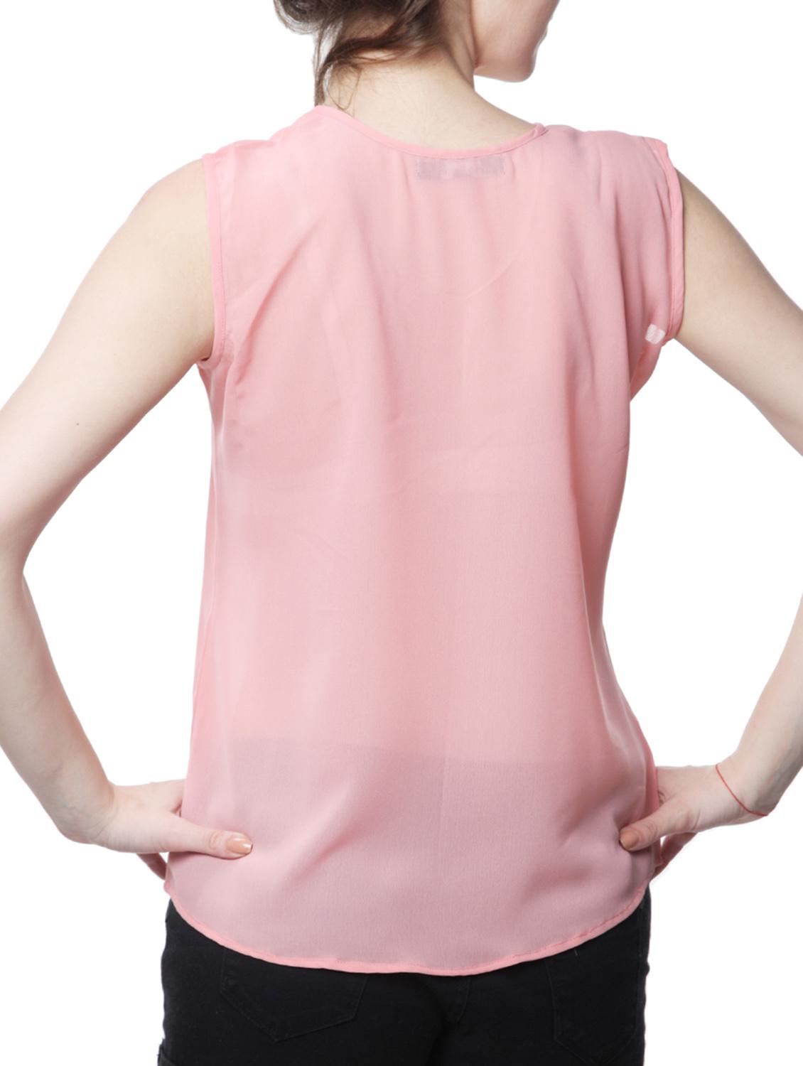 pink georgette regular top - 11665176 - Zoom Image - 3
