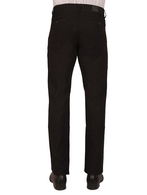 black cotton flat front formal trouser - 11668673 - Zoom Image - 3