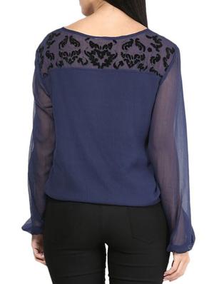 solid navy blue top - 11673477 - Standard Image - 3