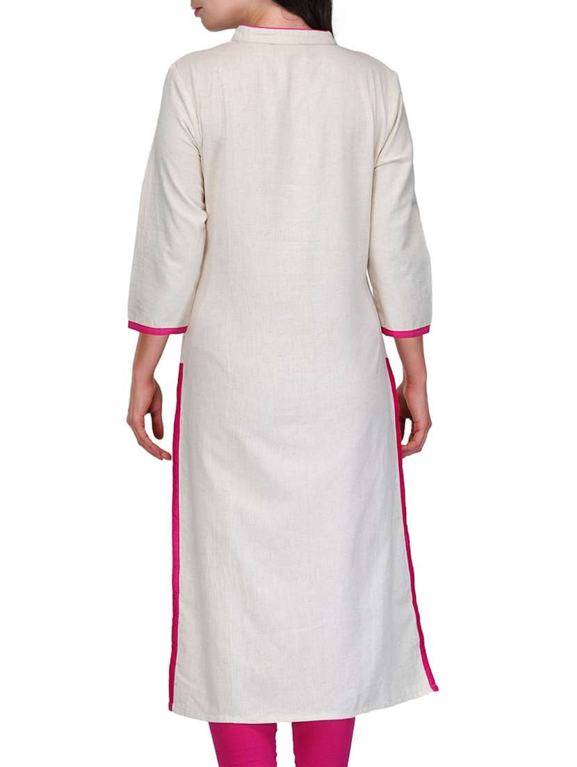 Buy Quarter Sleeves Cotton Kurta for Women from Tulsattva for ₹443 at