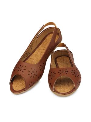 tan back strap sandal - 11696522 - Standard Image - 3
