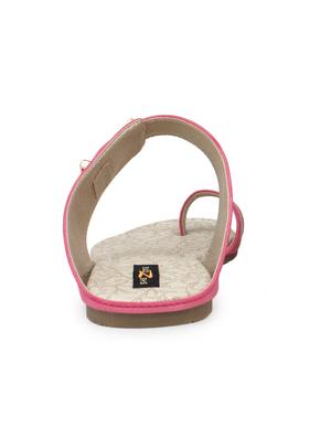 pink suede one toe sandals - 11697055 - Standard Image - 3