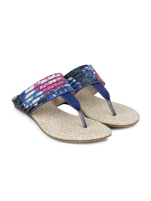blue suede toe separator sandals - 11697056 - Standard Image - 3