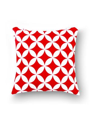 red cotton set of 3 cushion covers - 11697425 - Standard Image - 3