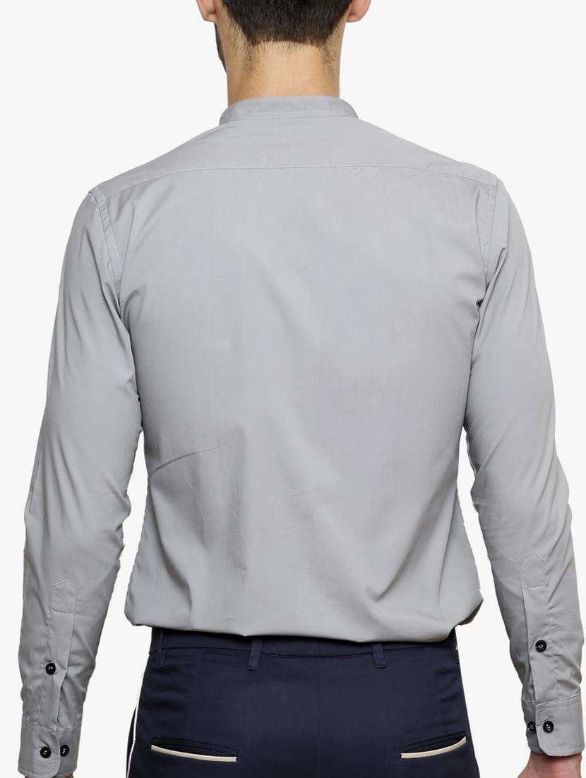 grey cotton casual shirt - 11704568 - Zoom Image - 3