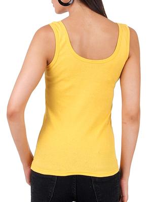 yellow cotton tank top - 11707240 - Standard Image - 3