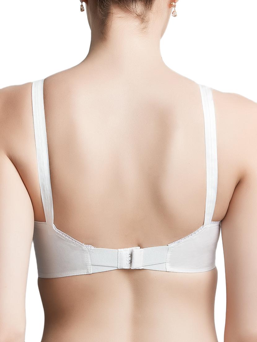white cotton regular bra - 11720636 - Zoom Image - 3