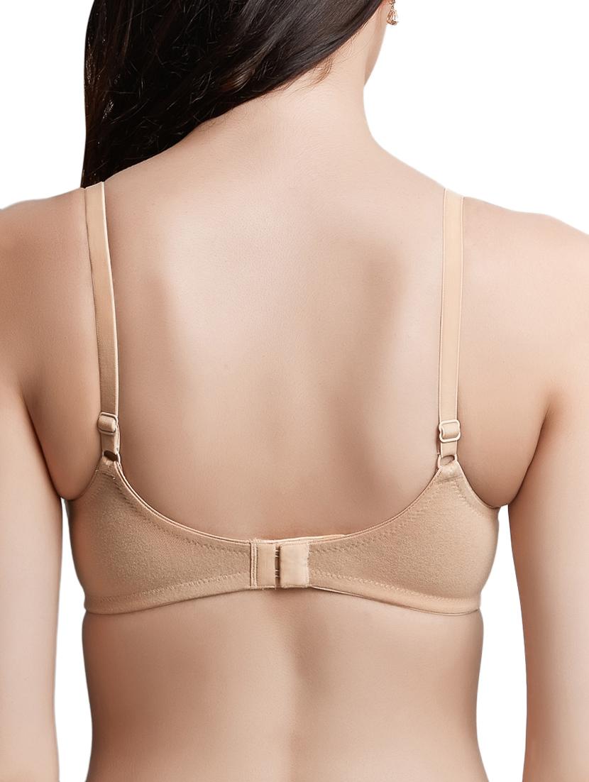 beige cotton regular bra - 11720658 - Zoom Image - 3