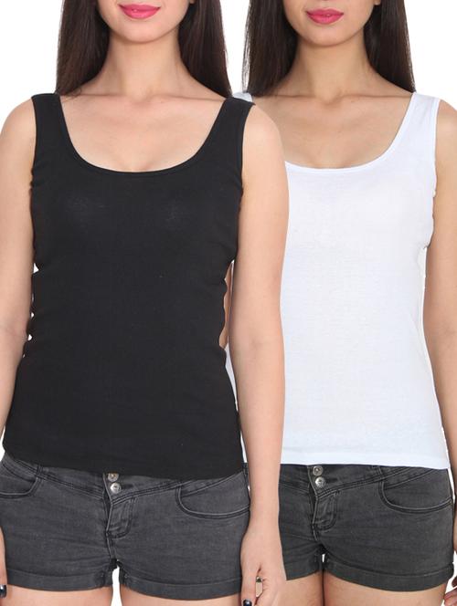 set of 2 multicolored viscose tank tee - 11734090 - Standard Image - 1