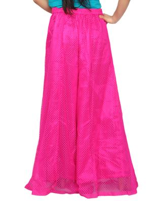 solid pink net palazzo - 11738510 - Standard Image - 3