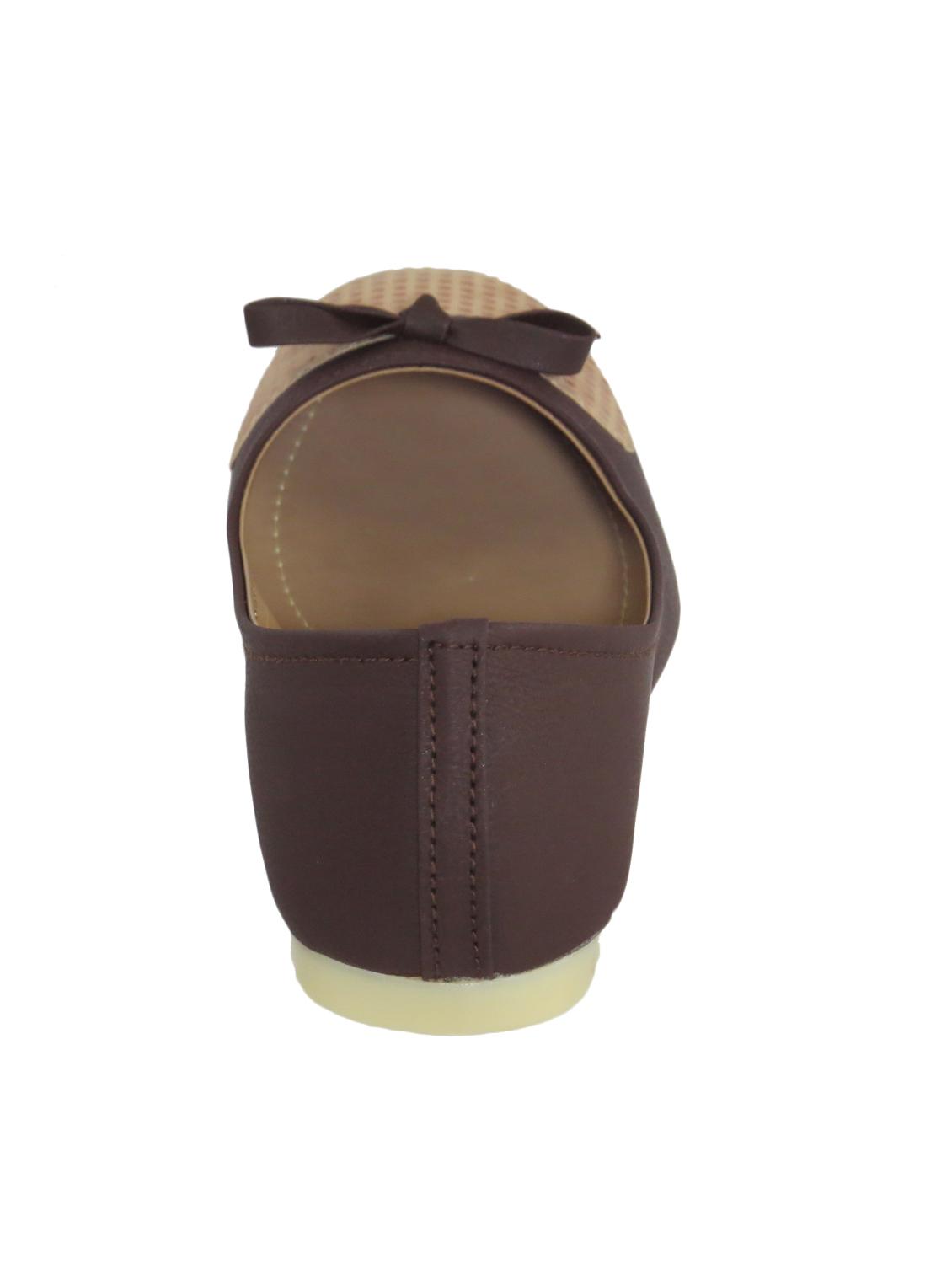 brown fabric slip on ballerina - 11748279 - Zoom Image - 3