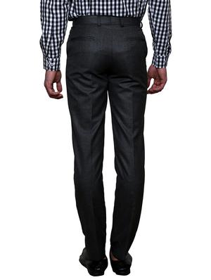 black polyester flat front trousers formal - 11764057 - Standard Image - 3