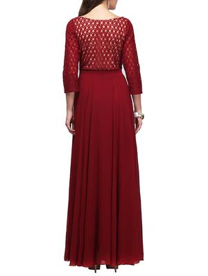 lace panel pleat detail maxi dress - 11774903 - Standard Image - 3