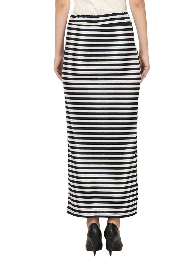 blue and white cotton pencil skirt - 11784656 - Zoom Image - 3