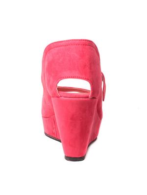solid pink platform wedges - 11787755 - Standard Image - 3
