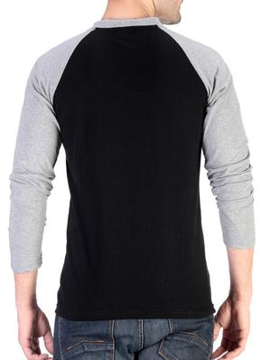 black cotton raglan t-shirt - 11788132 - Standard Image - 3