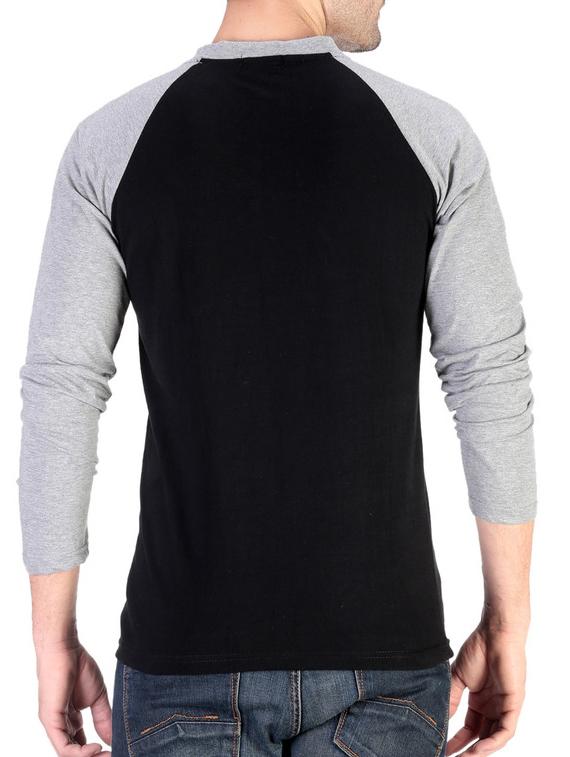 black cotton raglan t-shirt - 11788132 - Zoom Image - 3