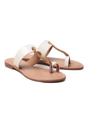white one toe sandal - 11788323 - Standard Image - 3