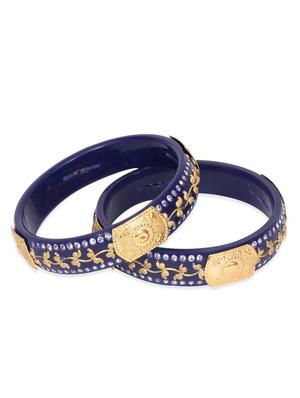 blue studded bangle (set of 2) - 11803087 - Standard Image - 3