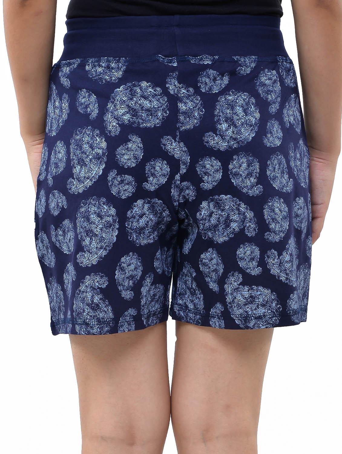 blue cotton printed short - 11809187 - Zoom Image - 3