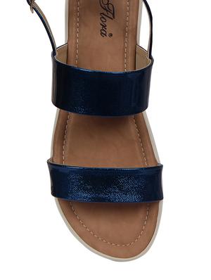 blue back strap faux leather sandal - 11816768 - Standard Image - 3