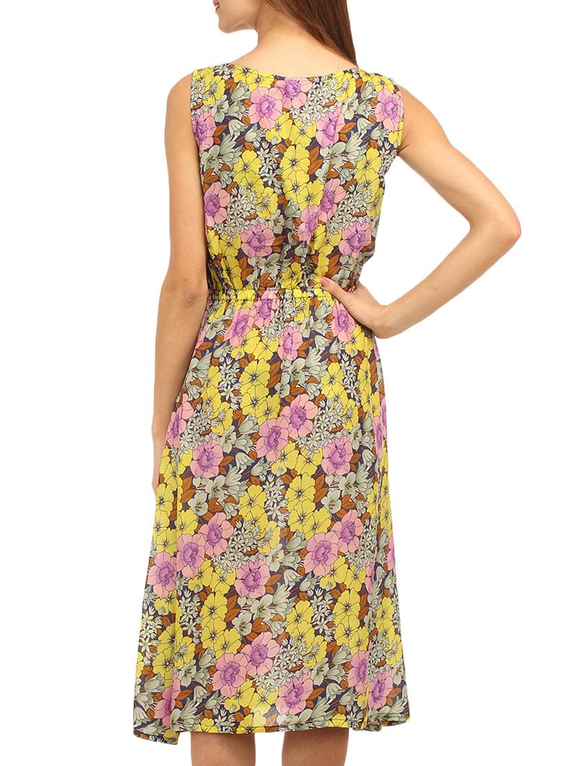 gathered detail floral maxi dress - 11820891 - Zoom Image - 3