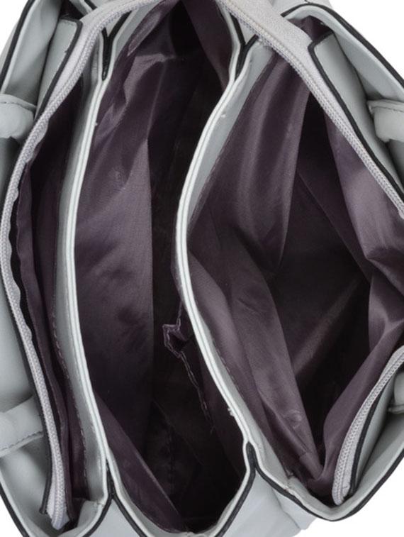 grey leatherette handbag - 11857925 - Zoom Image - 3