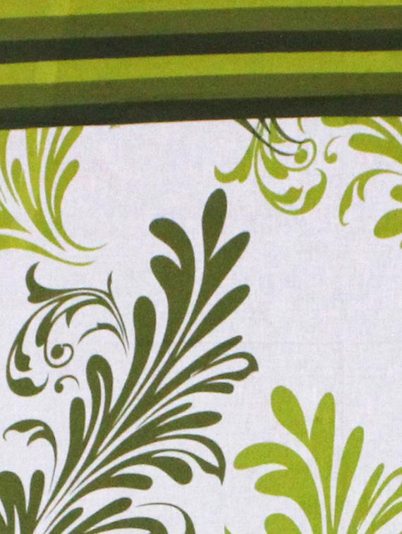home candy elegant green cotton double bed sheet with 2 pillow covers- 144 tc - 11863763 - Zoom Image - 3