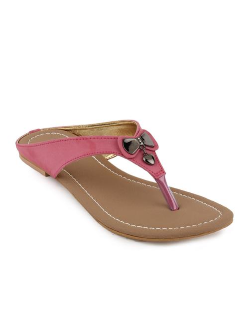 pink suede toe separator sandals - 11869339 - Standard Image - 1