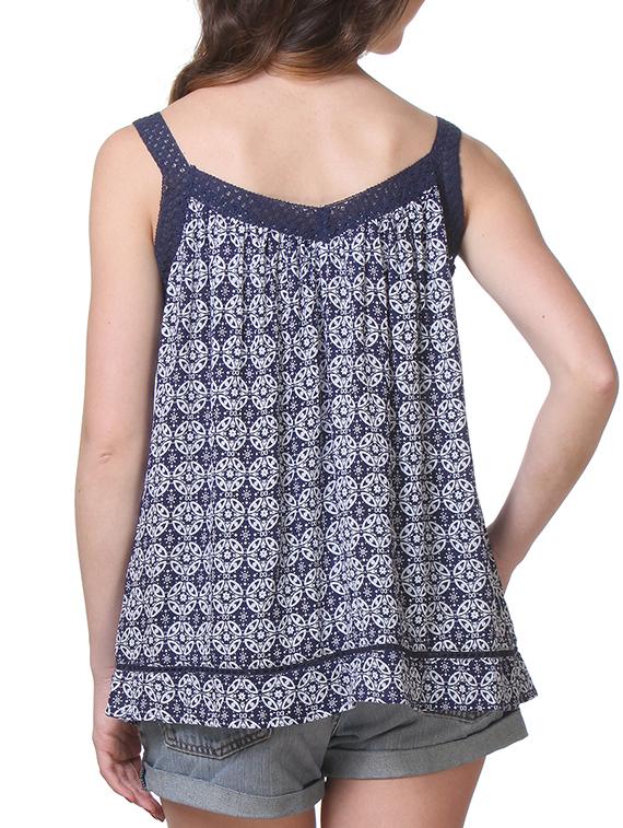 blue rayon printed boxy top - 1187004 - Zoom Image - 3