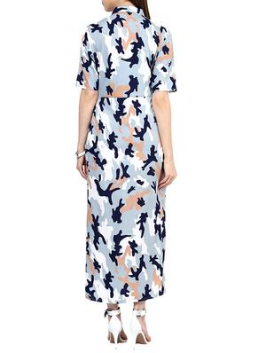 button up front slit maxi dress - 11870342 - Standard Image - 3