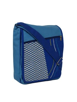 blue canvas printed sling bag - 11875212 - Standard Image - 6