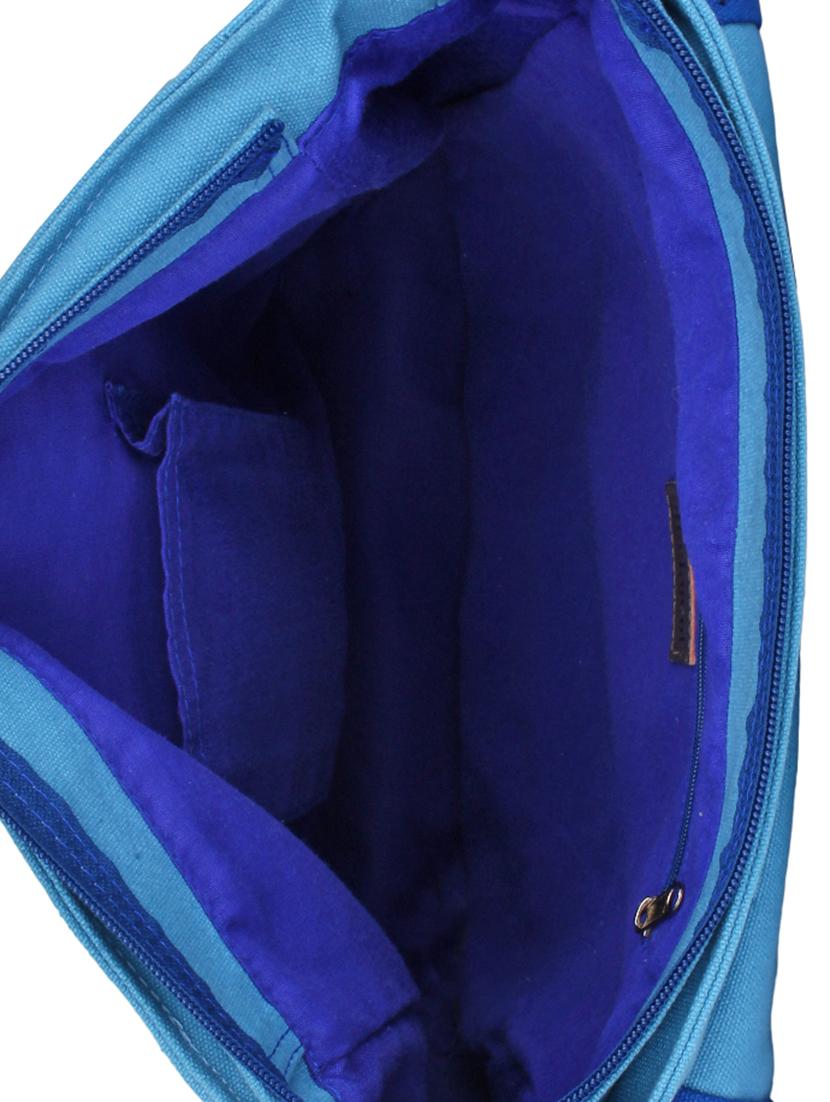 blue canvas printed sling bag - 11875212 - Zoom Image - 3