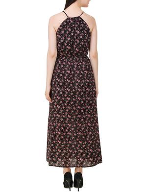 black floral printed cotton maxi dress - 11876835 - Standard Image - 3