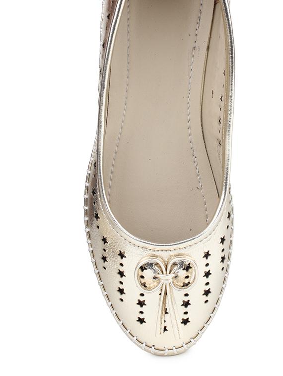 gold suede slip on ballerina - 11894507 - Zoom Image - 3
