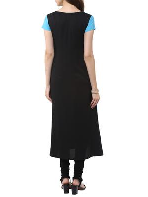 colour block long kurta - 11900673 - Standard Image - 3
