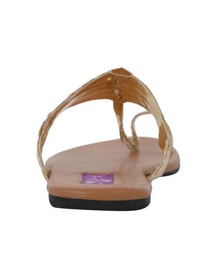 cream brocade ethnic flats - 11902023 - Standard Image - 3