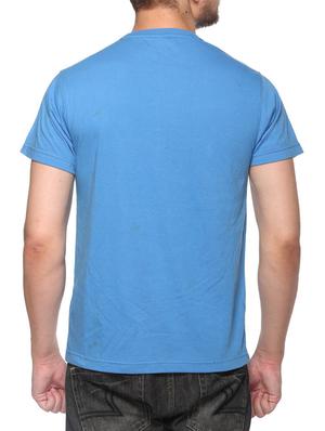 blue cotton front print t-shirt - 11905897 - Standard Image - 3