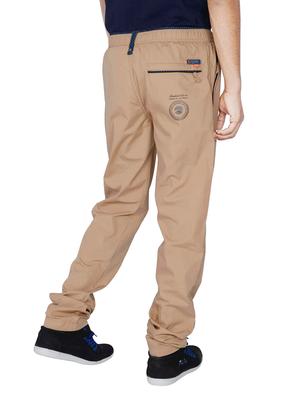 beige polyester full length track pant - 11909734 - Standard Image - 3