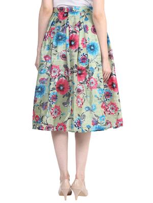 multi colored silk blend box pleat skirt - 11913535 - Standard Image - 3