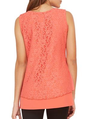 peach georgette regular top - 11933277 - Standard Image - 3