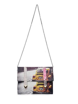 multi coloured printed faux leather sling bag - 1193969 - Standard Image - 6